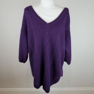 Torrid Purple V Neck Sweater Size 3